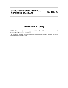 SB-FRS 40 Investment Property - Accounting Standards for Statutory