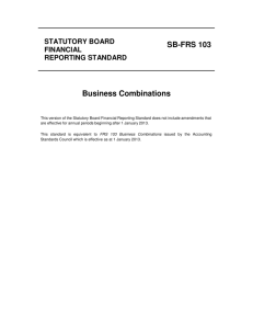 SB-FRS 103 Business Combinations