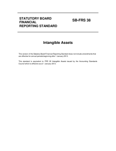 SB-FRS 38 Intangible Assets - Accounting Standards for Statutory