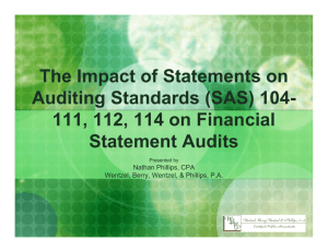 The Impact of Statements on Auditing Standards (SAS) 104