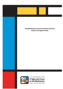 Strengthening Country Procurement Systems: Results and