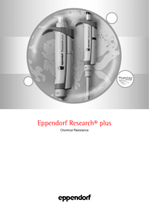 Eppendorf Research® plus - Chemical Resistance