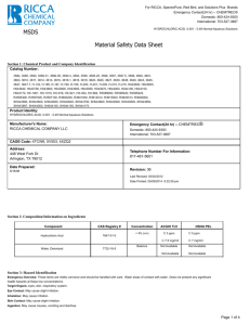 MSDS Material Safety Data Sheet