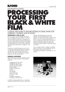 Processing Your First Black & White Film