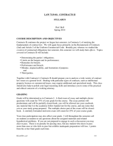 Contracts II Syllabus, Spring 2014