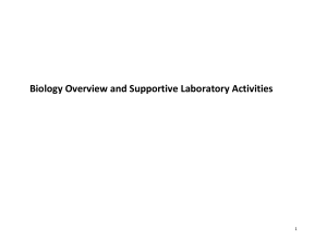 Biology Overview and Supportive Laboratory Activities