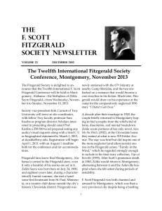 DEC 2012 F. Scott Fitzgerald Newsletter