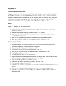 Social Studies 11 Provincial Examination Study Guide This guide is