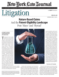 Nature-Based Claims And the Patent-Eligibility