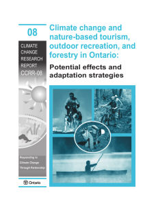 Climate change and nature-based tourism, outdoor recreation, and