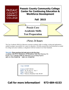 Praxis Core Test Prep - Passaic County Community College