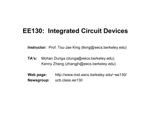EE130: Integrated Circuit Devices