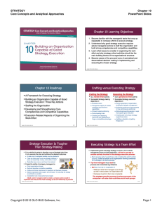 Chapter 10 Learning Objectives Chapter 10 Roadmap Crafting