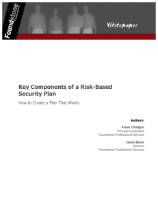 Key Components of a Risk-Based Security Plan