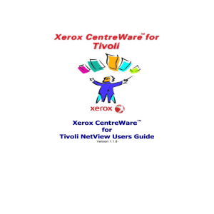 Xerox CentreWare™ for Tivoli NetView Users Guide