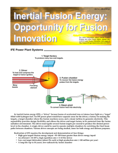 Inertial Fusion Energy: Opportunity for Fusion Innovation Inertial