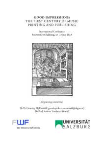 good impressions: the first century of music printing and