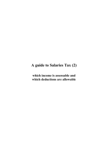 A guide to Salaries Tax (2) which income is assessable and which