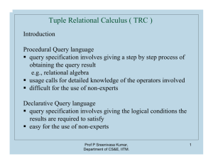 Tuple Relational Calculus M3.1