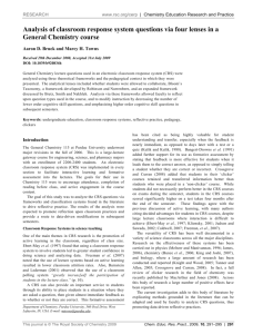 Analysis of classroom response system questions via