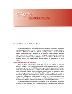 Financial Statement Ratio Analysis