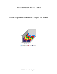 Financial Statement Analysis Module Sample Assignments and