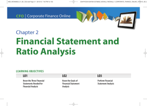Financial Statement and Ratio Analysis