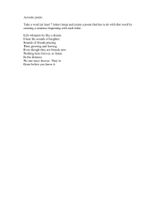 Acrostic poem - Peabody Elementary School