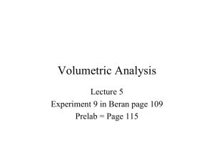 Volumetric Analysis