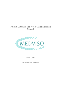 Patient Database and PACS Communication Manual