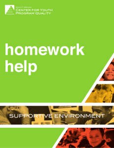 Homework Help - Center for Youth Program Quality