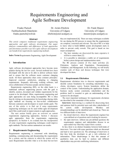 Requirements Engineering and Agile Software Development