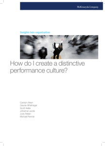 How do I create a distinctive performance culture?