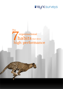 to the "7 organisational habits that drive high performance"