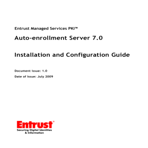 Auto-enrollment Server 7.0 Installation and Configuration