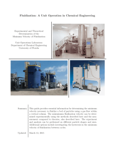 Fluidization: A Unit Operation in Chemical Engineering