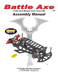 Battle Axe Owner's Manual - Calandra Racing Concepts