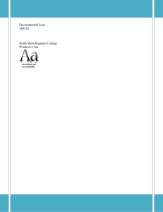 Environmental Scan - North West College