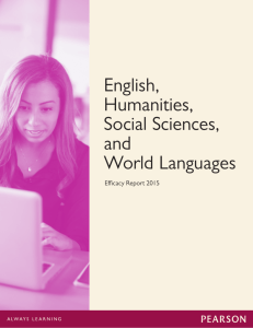 English, Humanities, Social Sciences, and World Languages