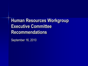HR Presentation to Executive Committee