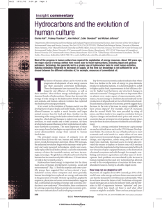 Hydrocarbons and the evolution of human culture