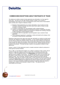 common misconceptions about restraints of trade