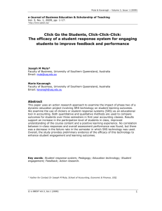 Click Go the Students, Click-Click-Click: The efficacy of a - e