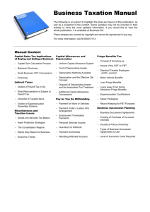 Business Taxation Manual