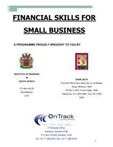 financial skills for small business