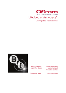 Lifeblood of democracy? - Stakeholders