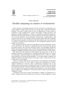Parallel computing on clusters of workstations