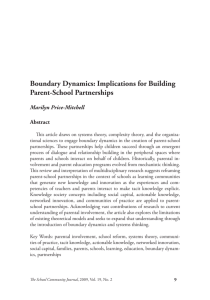 Boundary Dynamics: Implications for Building Parent