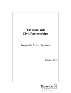 FAQs on Taxation and Civil Partnerships