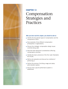 Chapter 13 Compensation Strategies and Practices